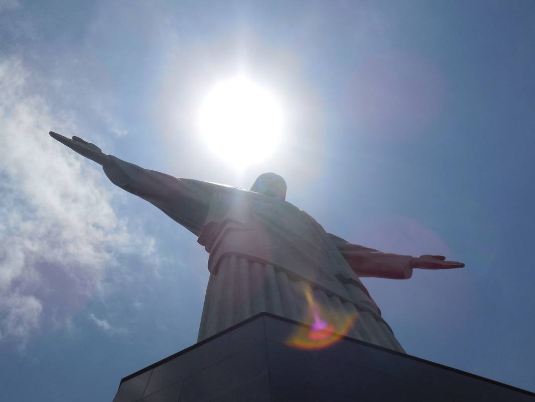 Shyrwyn's view of the statue of Christ the Redeemer, Rio de Janeiro, Brazil