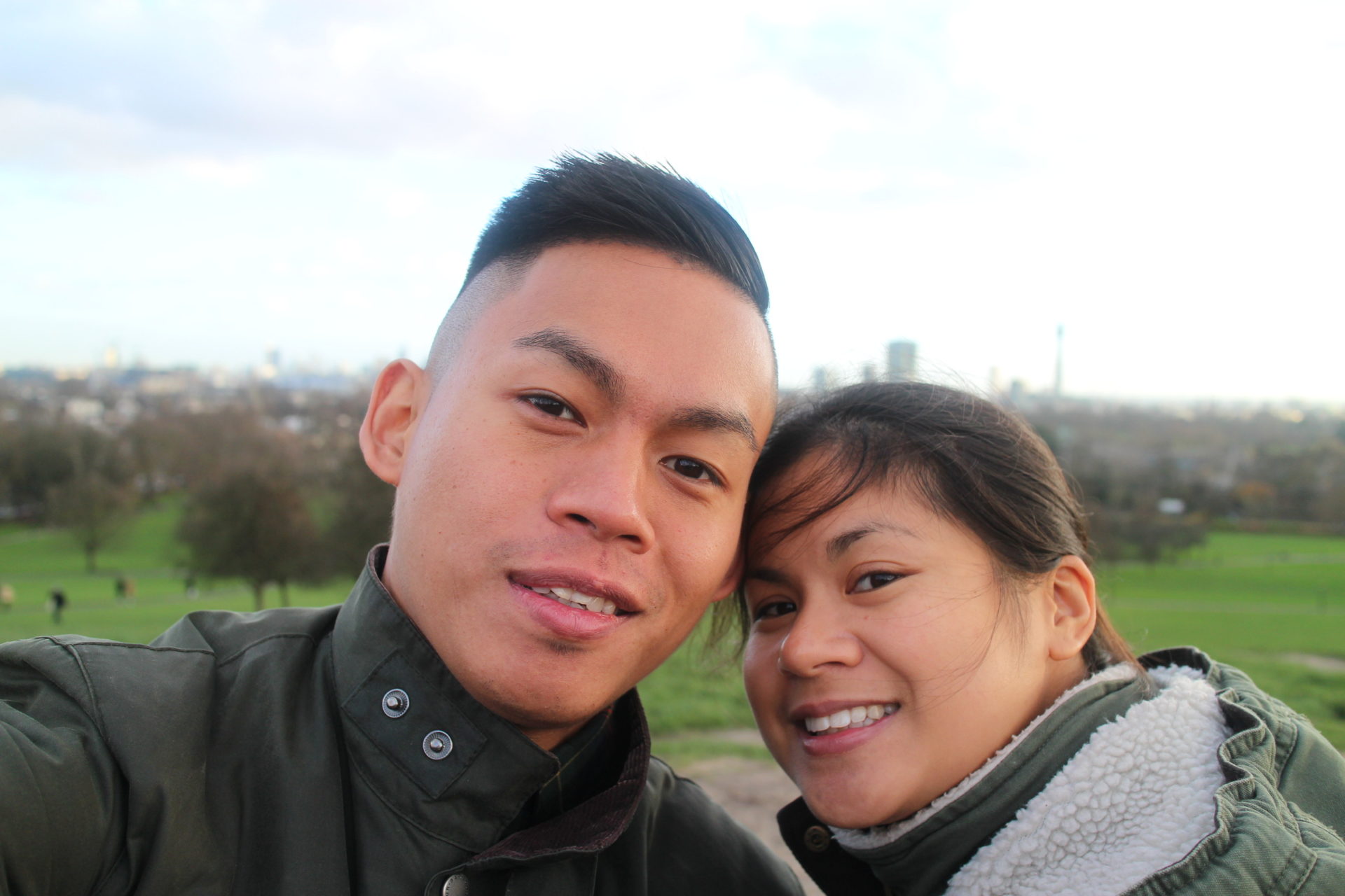 My brother and I at Primrose Hill, London